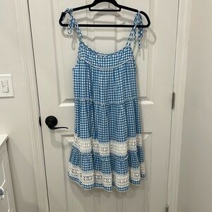 Roller rabbit blue gingham dress